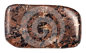 Tumbled spreusteined urtite stone isolated
