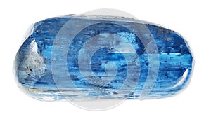 tumbled transparent blue kyanite crystal cutout