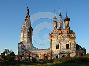 Tumbledown orthodox church