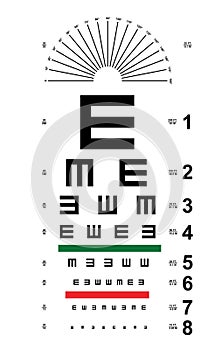 Tumbling E  Eye Chart Snellen E  Eye Chart