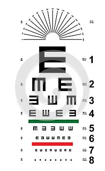 Tumbling E  Eye Chart Snellen E  Eye Chart photo