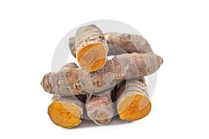 Tumeric is a Spice that Supports Your Body`s Astonishing Immune System and antioxidant on white