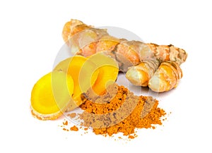 Tumeric and tumeric powder.