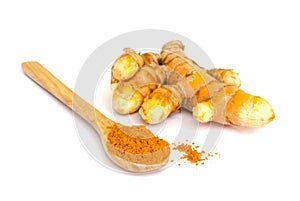 Tumeric and tumeric powder.