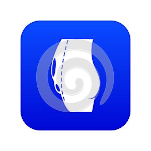 Tummy tuck icon blue vector