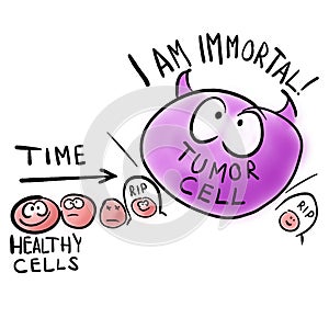 Tumor cell is immortal and dangerous