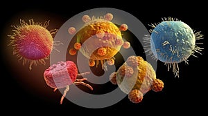 Tumor suppressor mutations: Illustrations showcase mutations in tumor suppressor genes, which normally inhibit tumor formation and photo