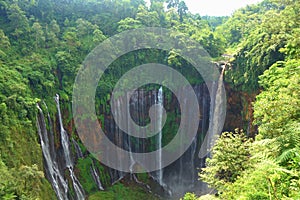 Tumpak Sewu Waterfall located at Lumajang district, Surabaya, Indonesia