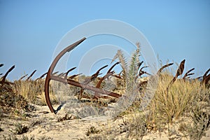 Tuna and anchors museum in Praia do Barril beach in the Ria Formosa natural park in Luz de Tavira photo