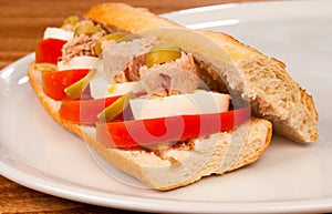 Tuna baguette photo