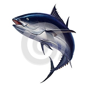 Tuna fish in fast motion Realistic
