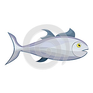 Tuna fish icon, cartoon style