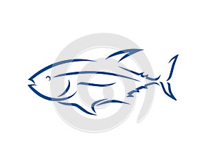 Tuna Fish and Sea Animal Entity Silhouette