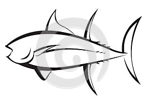 Tuna Fish silhouette photo