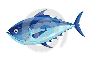 Tuna fish underwater cartoon vector