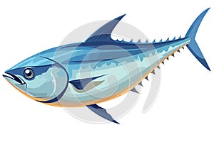 Tuna fish underwater cartoon vector