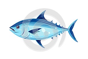 Tuna fish underwater cartoon vector