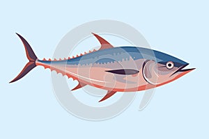 Tuna fish underwater cartoon vector