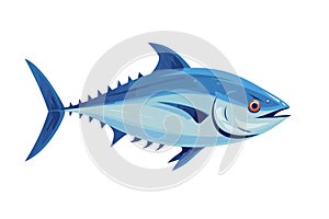 Tuna fish underwater cartoon vector