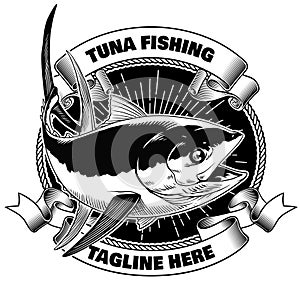 Tuna Fishing Shirt Design Illustration