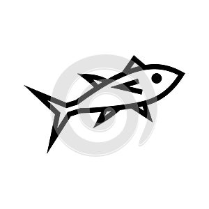 tuna icon or logo isolated sign symbol vector illustration