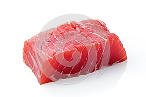 Tuna Meat on White Background