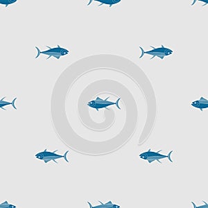 Tuna pattern seamless. tunny Seafood fish background. vector texture