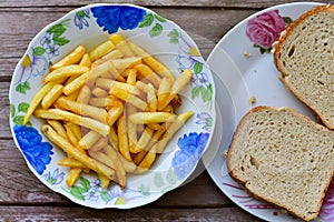 Tuna sandwich and french fries