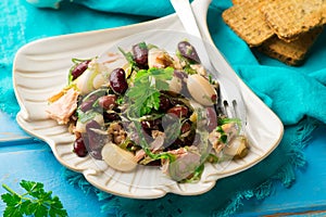 Tuna, Seaweed, and Mixed Legume Salad