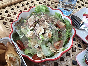 Tuna spicy salad with Thai herbs.