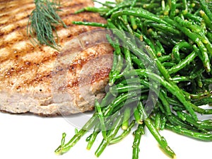 Tuna steak close-up