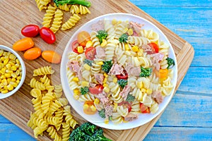 Tuna and Sweetcorn Healthy Pasta Salad