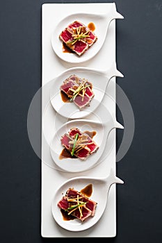 Tuna Tataki Sushi Top Centered View