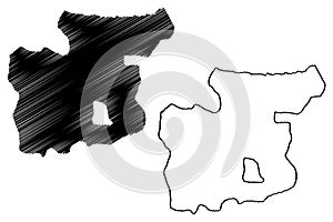 Tunapunaâ€“Piarco region Regional corporations and municipalities, Republic of Trinidad and Tobago map vector illustration,