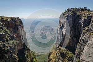 Tundavala in Angola where the plateau drops 1000m straight down into the lowlands