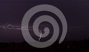 Dramatic Nighttime Lightning - Electrical Storm