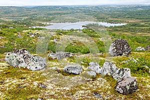 Tundra landscape in Murmansk region