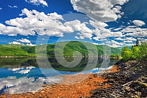 Tundra landscape and ocean in Norway