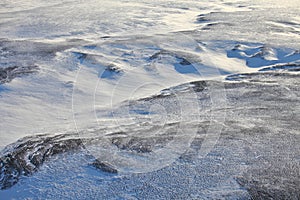 Tundra landscape in winter