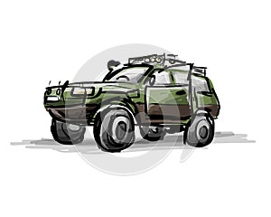 Tuned jeep, sketch for your design