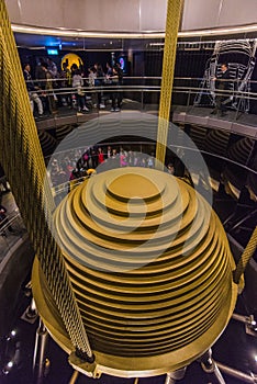 Tuned mass damper in Taipei 101