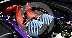 Tuned turbo engine. Motor power/