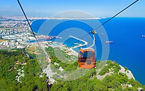 Tunektepe Cableway in Antalya, Turkey