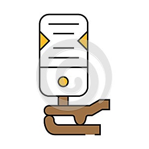 tuner for tuning strings icon color illustration