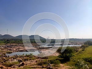 Tungabhadra river surroundings