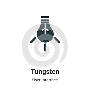 Tungsten vector icon on white background. Flat vector tungsten icon symbol sign from modern user interface collection for mobile
