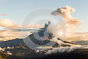 Tungurahua Volcano Ash Blast Wide Angle