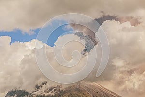 Tungurahua Volcano Day Activity photo