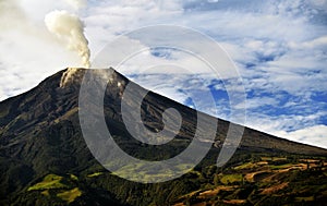 Tungurahua volcano eruption in Ecuador