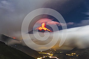 Tungurahua volcano eruption photo